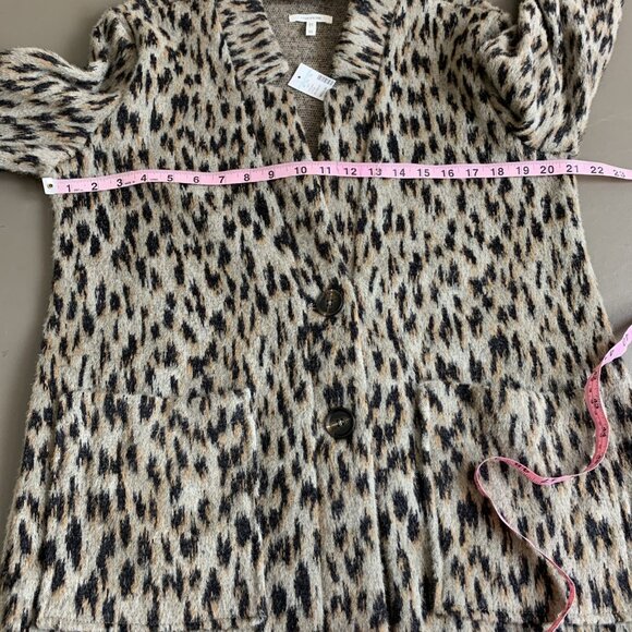 Maurices Womens M NEW Faux Fur Coat Jacket Blazer Animal Print Mobwife Old Money - Picture 11 of 15